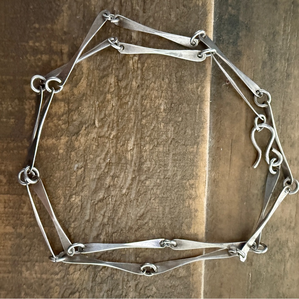 Vintage Sterling Silver 925 Stick Link Chain 18” Length